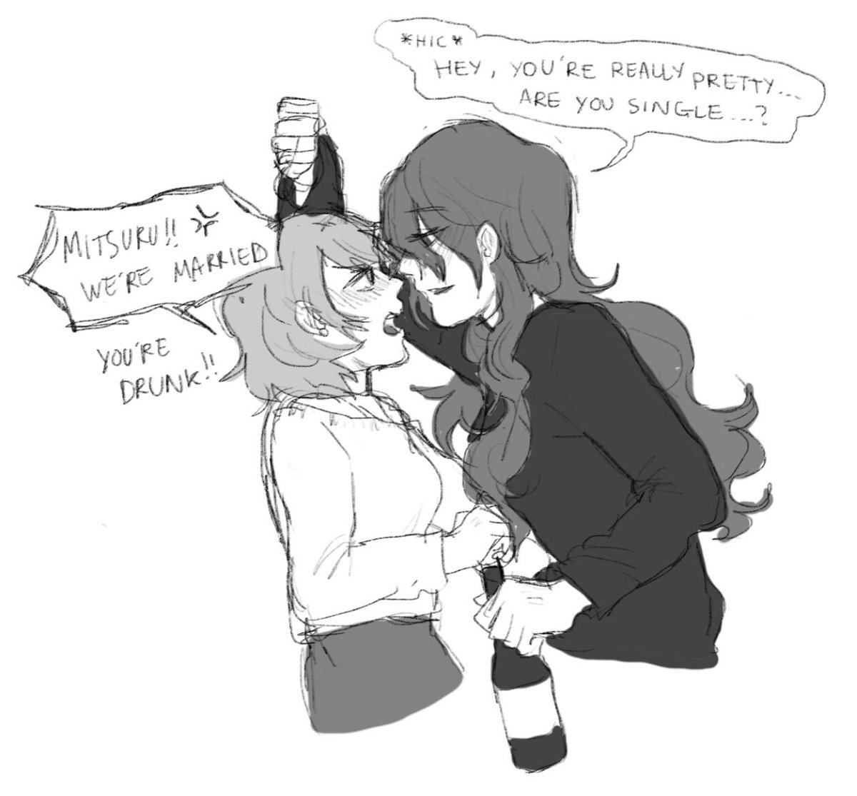 always wanted to do this meme. more uncontrollable drunk mitsuru 