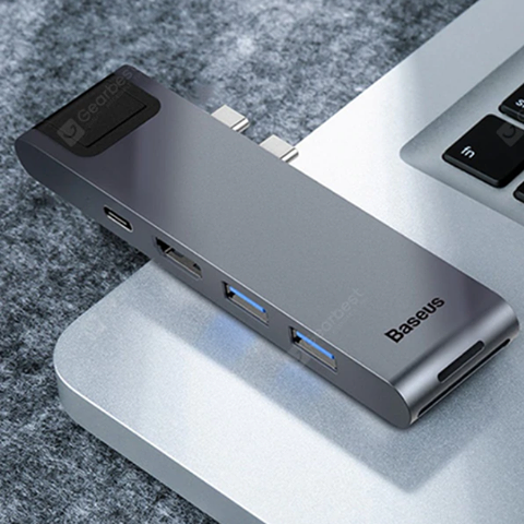 Baseus 7 in 1 Dual Type-C Hub Adapter Smart Docking Stationll!!
 Preço: USD$44.99
 👉👉buff.ly/2SFjugs
 Lista de Coupon: buff.ly/35PkAtr查看翻译