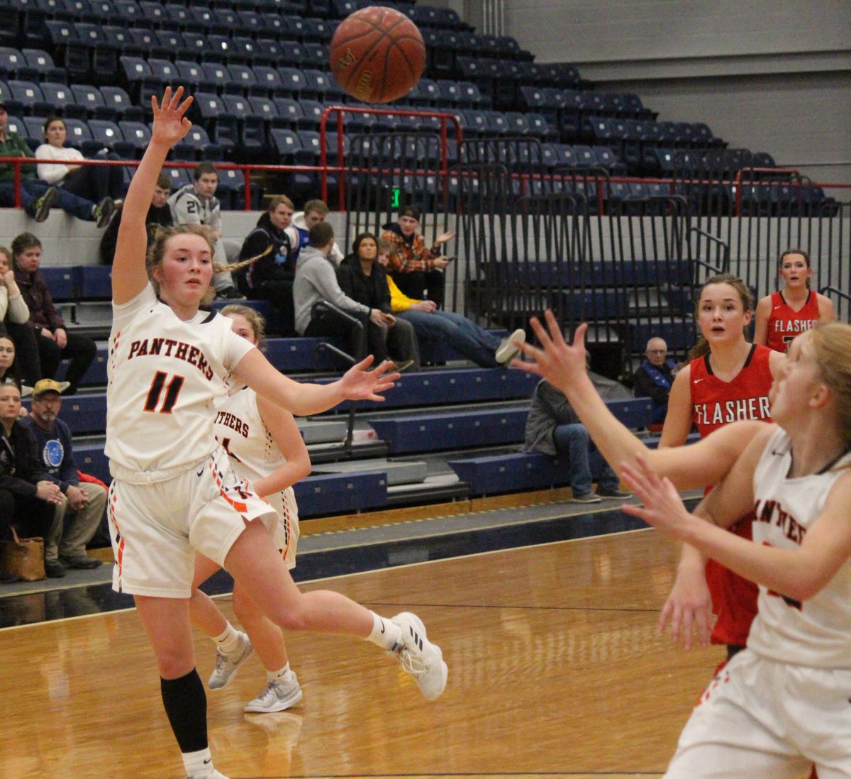 FINAL | Girls Hoopster Classic: No. 10 Rugby 50, Flasher 46 (OT). Panthers win an emotional battle after Sarah Blessum departed on a stretcher. #NDpreps