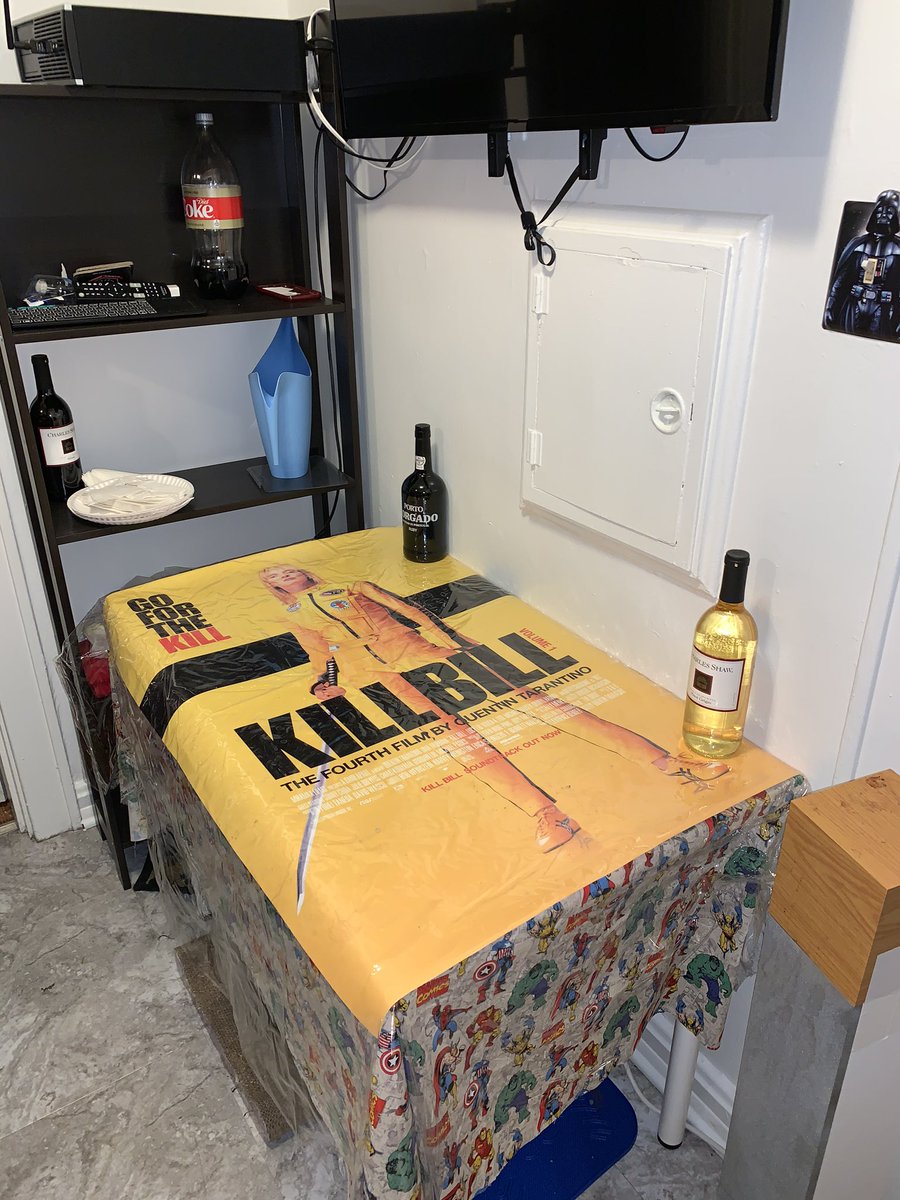 ErikSWayne's tweet image. My “ Kill Bill” dinner table..love Tarantino movies!! Hope we see Volume 3 someday
