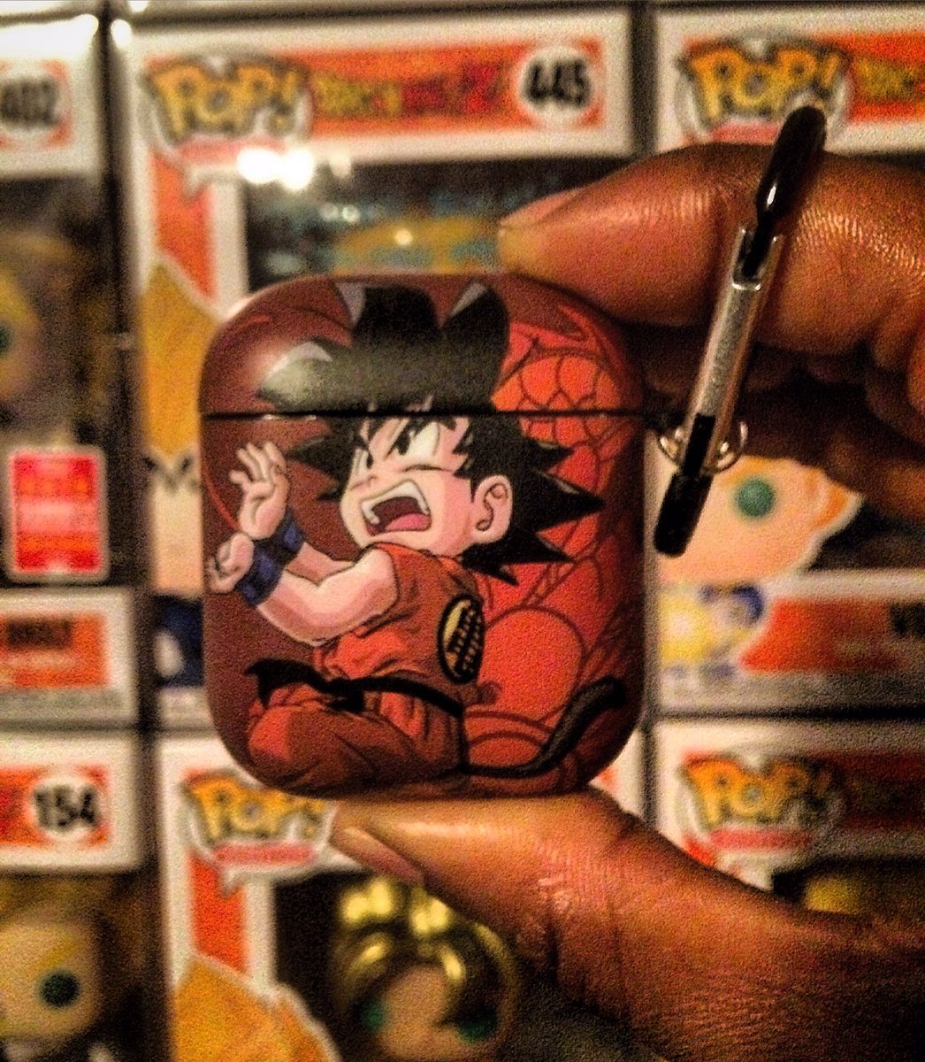 mr_moon_85's tweet image. Yo, so my son got those #AirPods things for #Christmas, so you already know we had to bless the case with a #DopeAss cover! 
#DragonBall 🐉 #KidGoku 
#JustACoolGeek 🤓 
#MrMoon 🧐