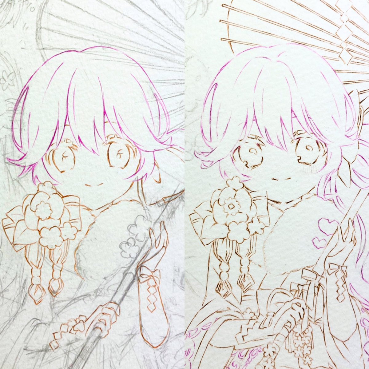 1年前と比べて少し可愛く描けるようになったかな? 