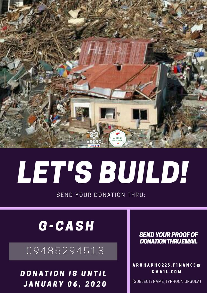 astrounitedph's tweet photo. [🙏🙏🙏]

DONATION FOR A CAUSE :

Let's help the victims of Typhoon Ursula

***Please see further details below

#TyphoonUrsula #UrsulaPH #아스트로 @got7pinoy https://t.co/FVNsIqj9wl