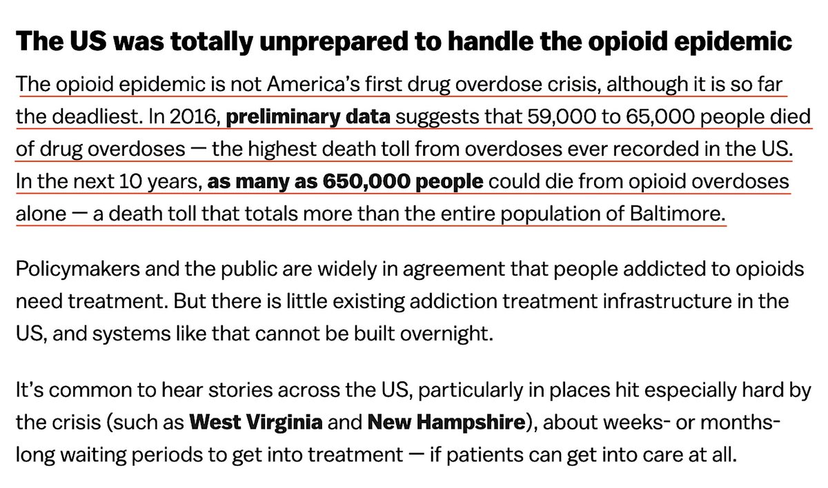 The U.S. Could Have Used Previous Drug Crises To Prepare For The Current One. But It Didn’t.Makes You Wonder, Right?This Is An In-Depth Article Worth A Read, But Don't Trust Everything, It's Vox.By German Lopez, Vox, October 5, 2017 https://www.vox.com/identities/2017/10/2/16328342/opioid-epidemic-racism-addiction