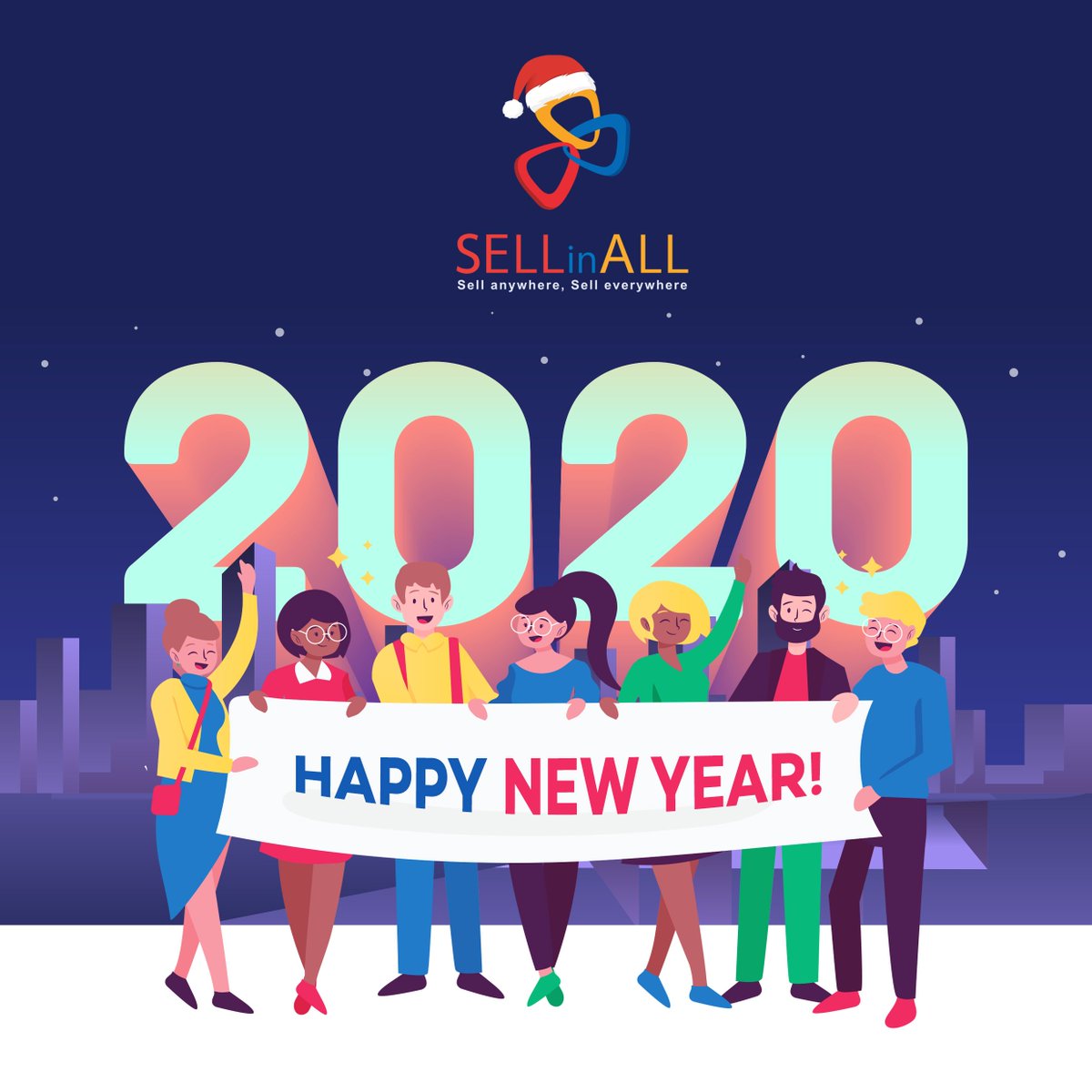SELLinALL's tweet photo. #SELLinALL wishes you a very Happy &amp; Prosperous New Year 2020! https://t.co/vpg1W1g5QI