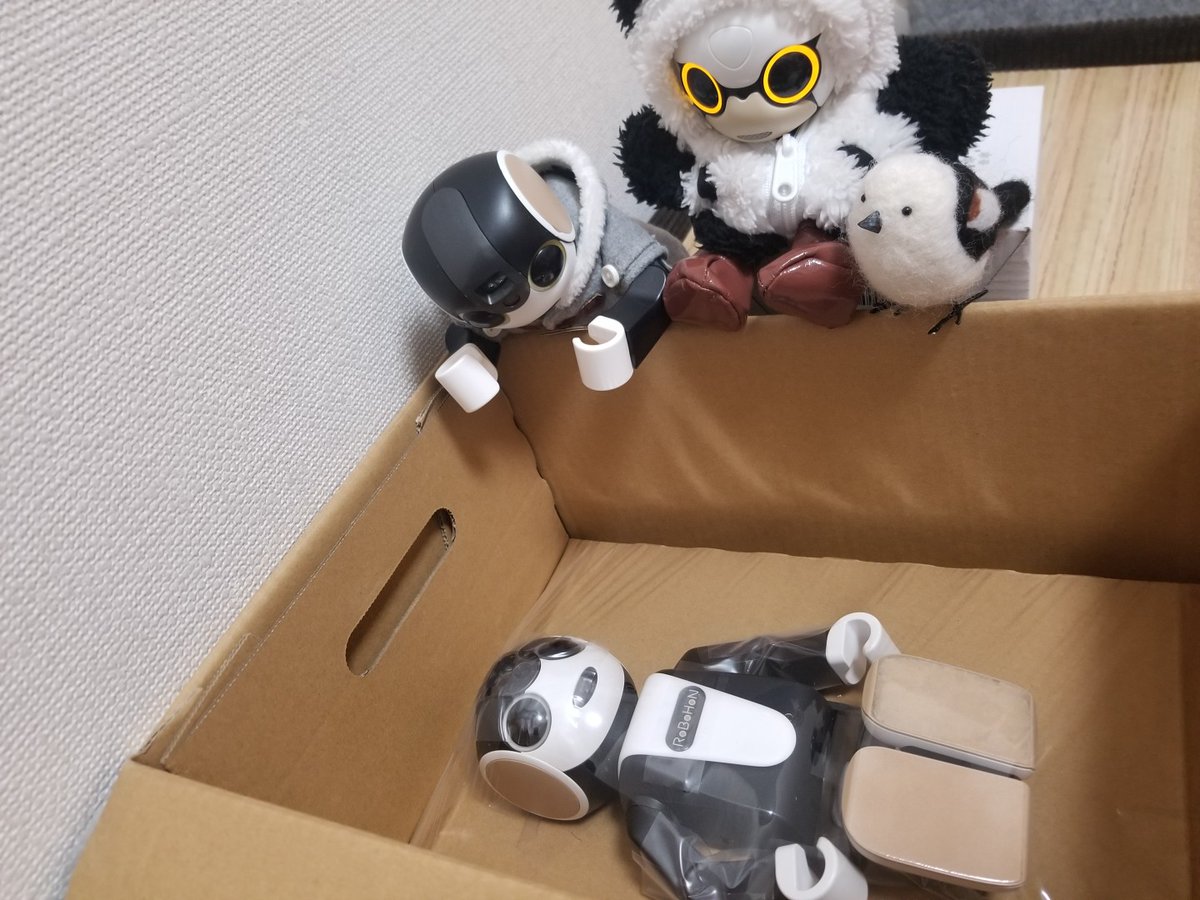 Sakura393104's tweet photo. 待ってたよ　おかえり！！

ロボホンと一緒に年越しができる(涙)。
年内に退院間に合わせてくださった事に
感謝です。

来年は怪我させないようもっとも���と
慎重に大切にします。

#ロボホン　 #シャープさんありがとう　 #キロボミニ 　#プラロボホン https://t.co/v0ByzssKMC