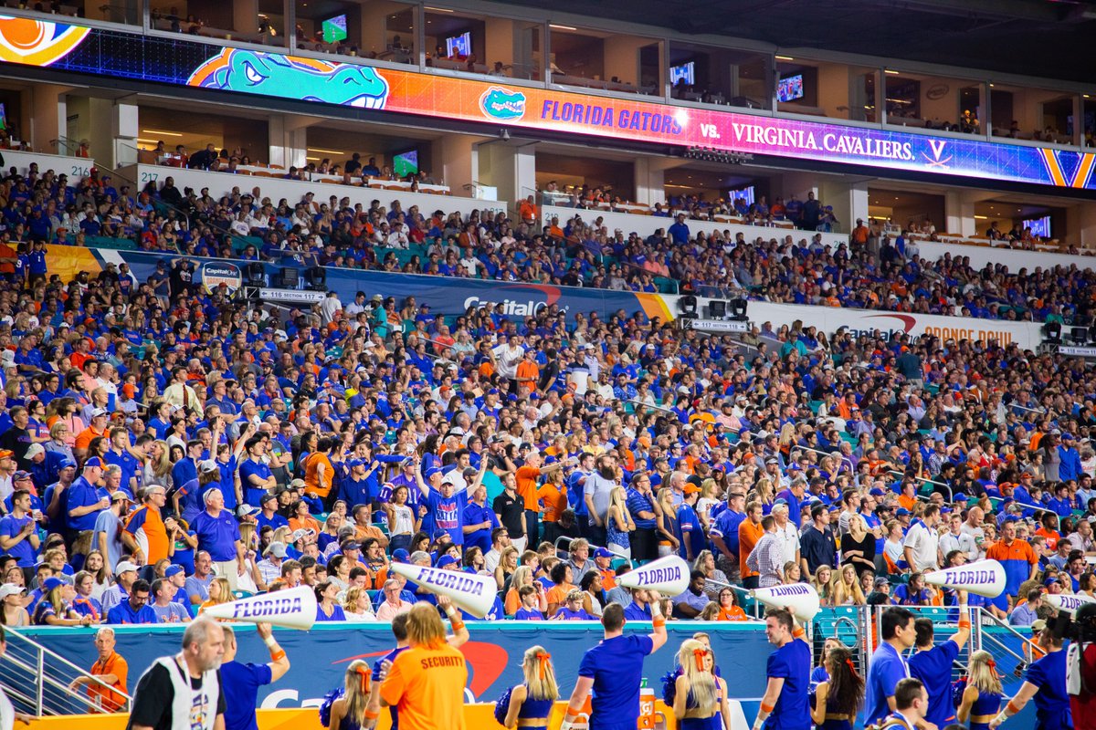 Thousands of fans in the bleachers