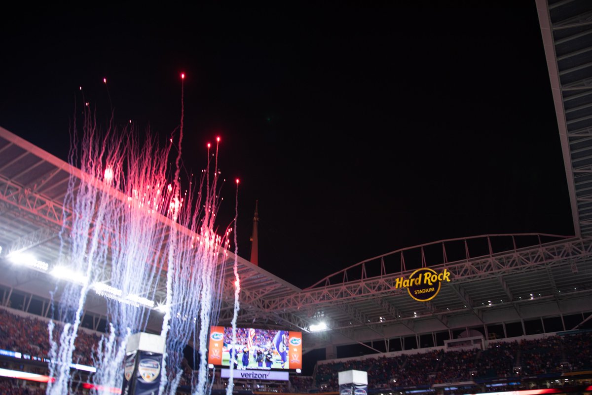 Fireworks at Hard Rock Stadium
