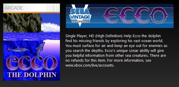 ecco the dolphin xbox 360