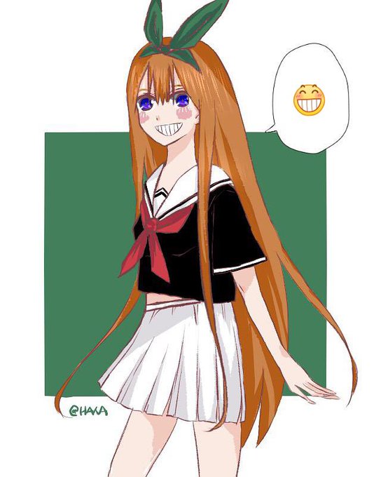 HanaさんがTwitterに投稿した中野四葉(五等分の花嫁)のイラスト。