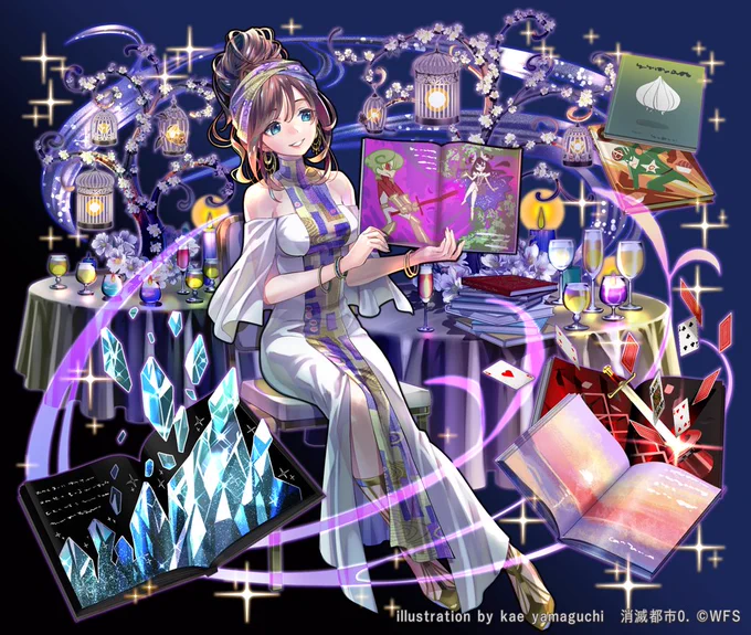 お仕事絵 今年も広告仕事中心だったのでここで出せるのは消滅都市さんだけ 幻想パラレル絵めちゃくちゃ楽しかったです #2019年自分が選ぶ今年の4枚 