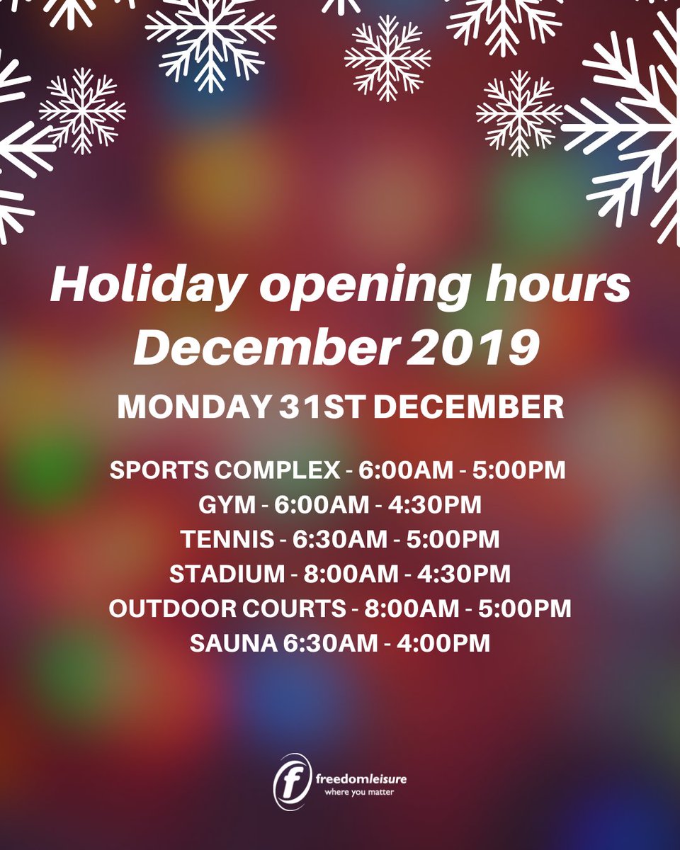 Don't forget to check our opening hours! 
Who's ready for 2020!?