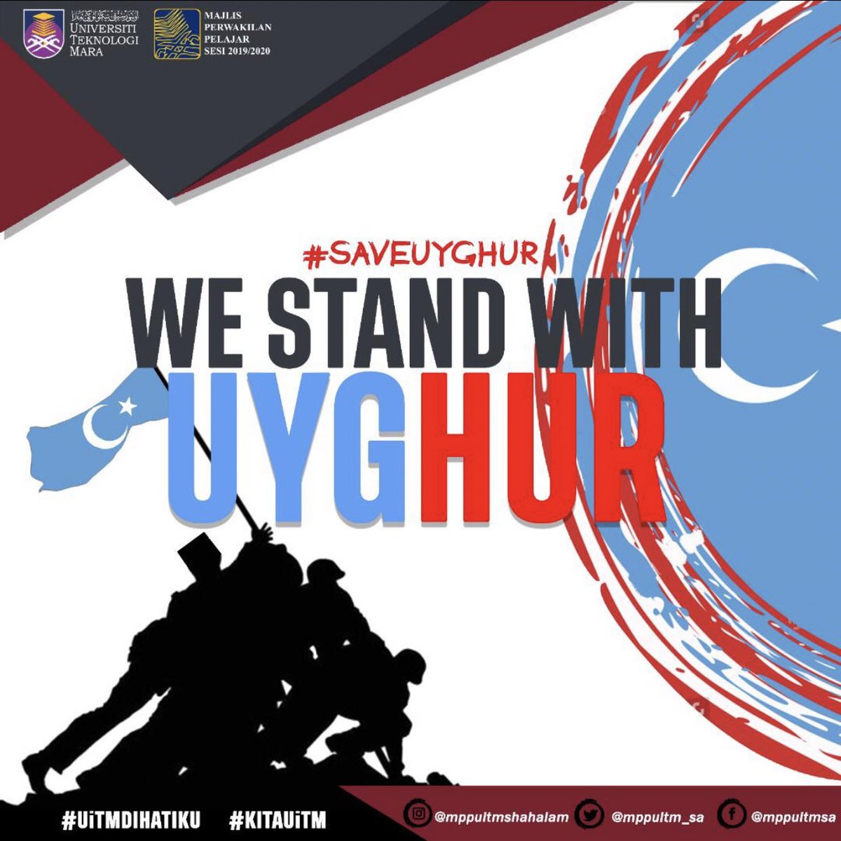 mppkjm's tweet photo. Assalamualaikum WBT &amp; Selamat Sejahtera.

Berikut merupakan kenyataan rasmi drpd Majlis Perwakilan Pelajar UiTM Shah Alam.

Sama-sama kita doakan yg terbaik utk etnik Uyghur di Xinjiang, China.

Muslims stand together!
“If you cannot prevent persecution, make it known publicly!" https://t.co/1HSRmf6kOY
