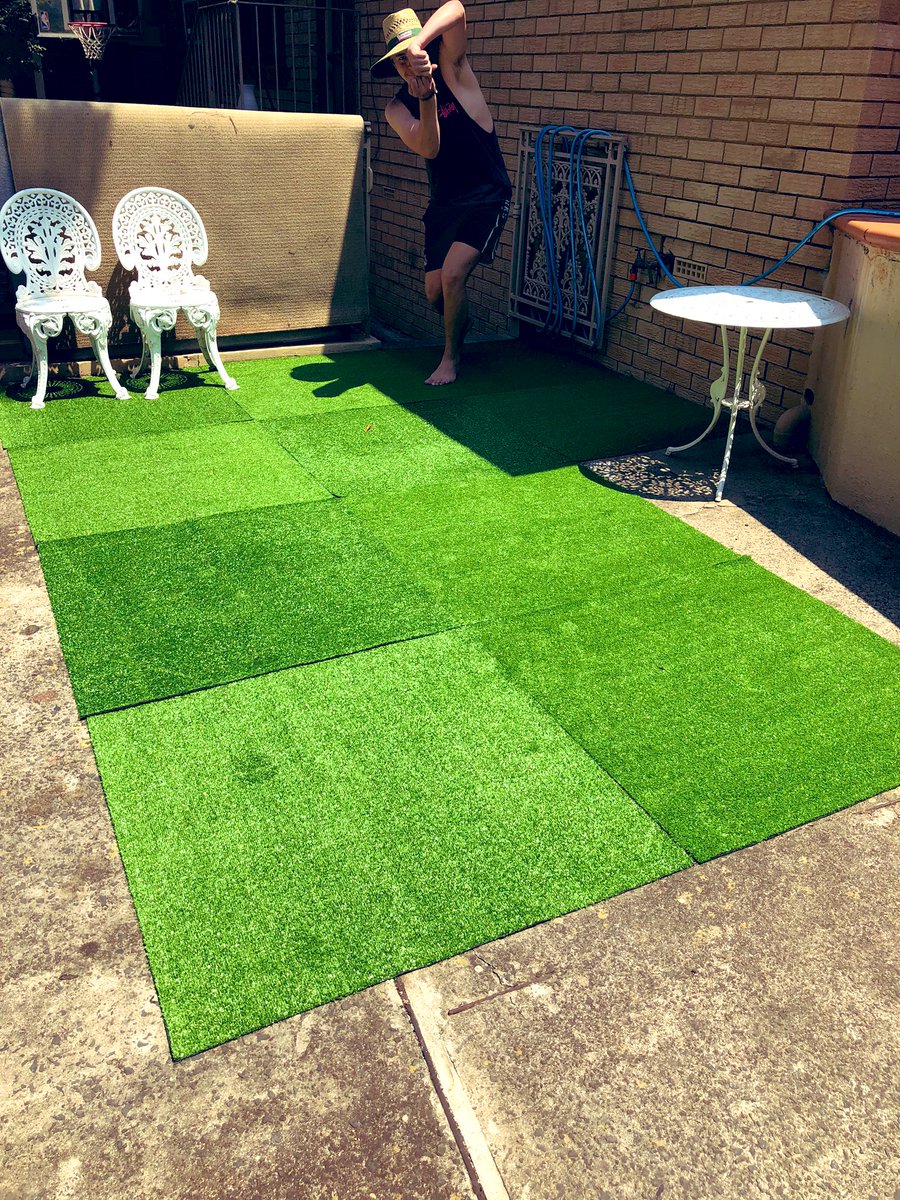 mick_mccann's tweet image. Day 5 Summer Projects - bogan grass and games ready for NYE party 🎉 #noemails #bogangrass #manuallabour