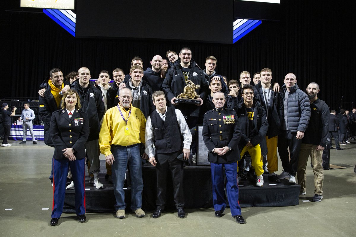 Congratulations to our team champion, <a href="/Hawks_Wrestling/">Iowa Hawkeye Wrestling</a> 🏆

Iowa finished with a new tournament record 196.5 team points along with five individual titles.

#Midlands57