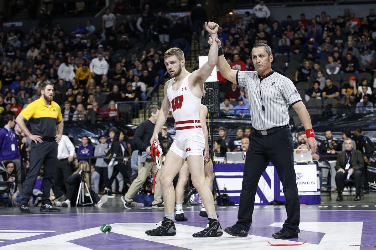 MidlandsChamps's tweet photo. The Dan Gable Outstanding Wrestler Award (voted on by the media) goes to Seth Gross of @BadgerWrestling, his second time receiving the honor.

#Midlands57 https://t.co/ITf5HrbEK8