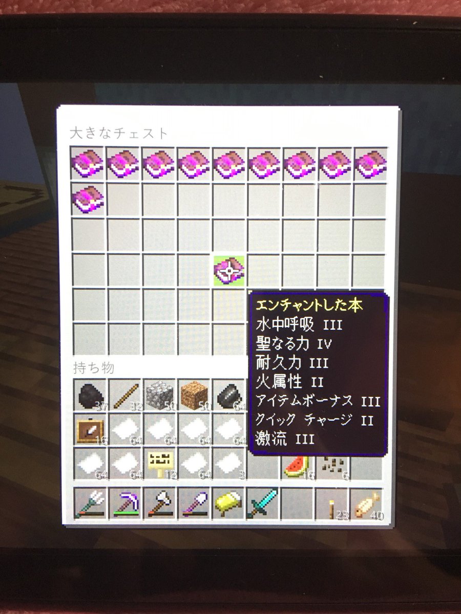 わるうさぎ なんかすげーのできた レベル3エンチャントで１発 何につけたらいいのこれwww Minecraft マイクラ マインクラフト