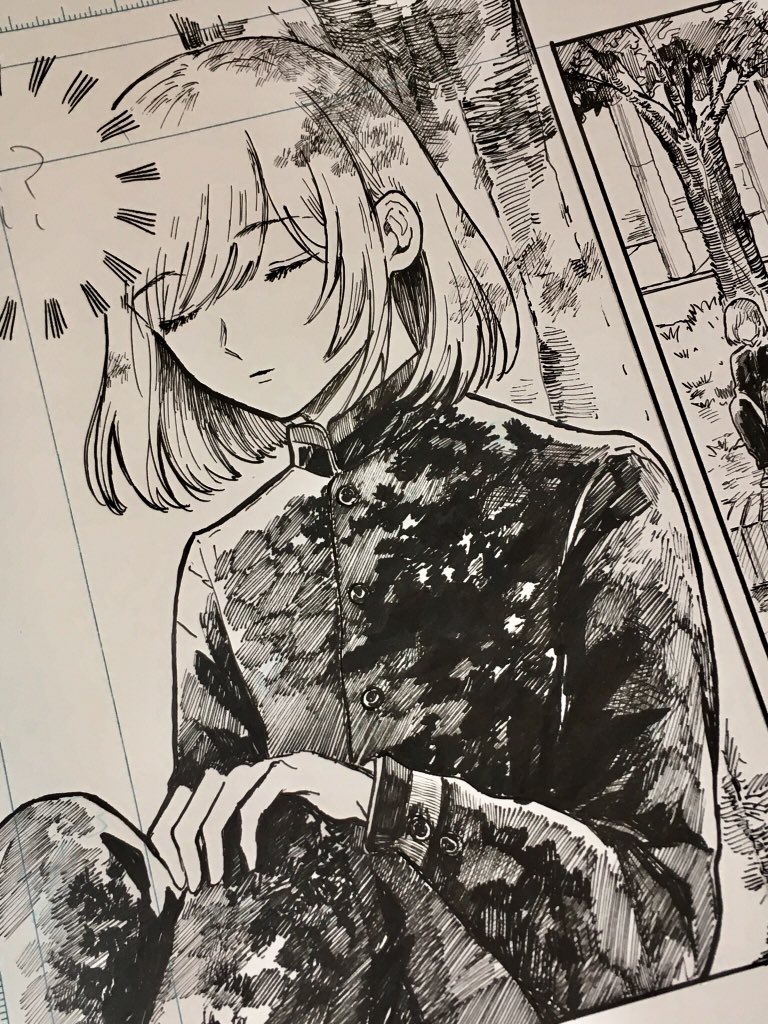 年終わるので今年描いた姫野くんの原稿で気にってたとこを撮った、
たまに聞かれるけど、トーンは使ってないので全部ペンとホワイトです、 