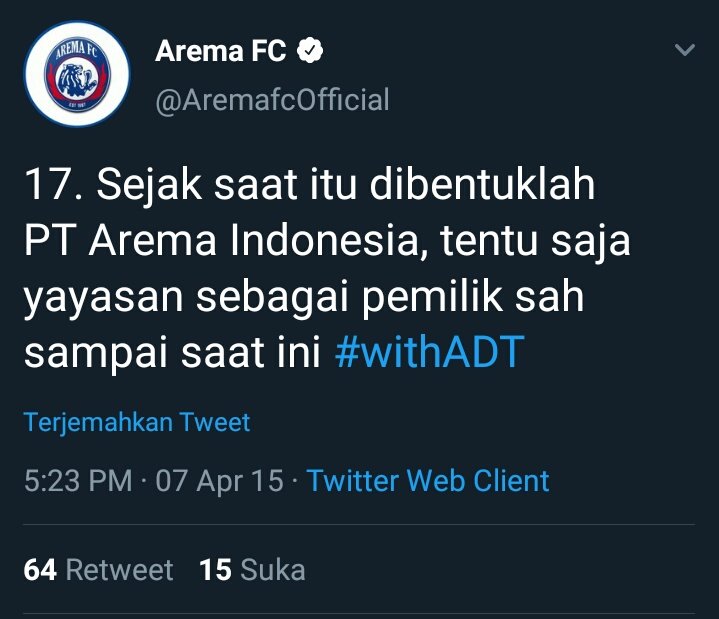 AREMA INDONESIA atau tidak sama sekali!!!