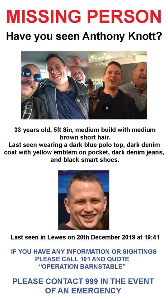 micksymes's tweet photo. Fireman Anthony Knott Last seen Lewes, Sussex 20th Dec 2019 Whereabouts now unknown. Please retweet &amp; make viral before New Years Eve, https://t.co/gbL0NHp15D