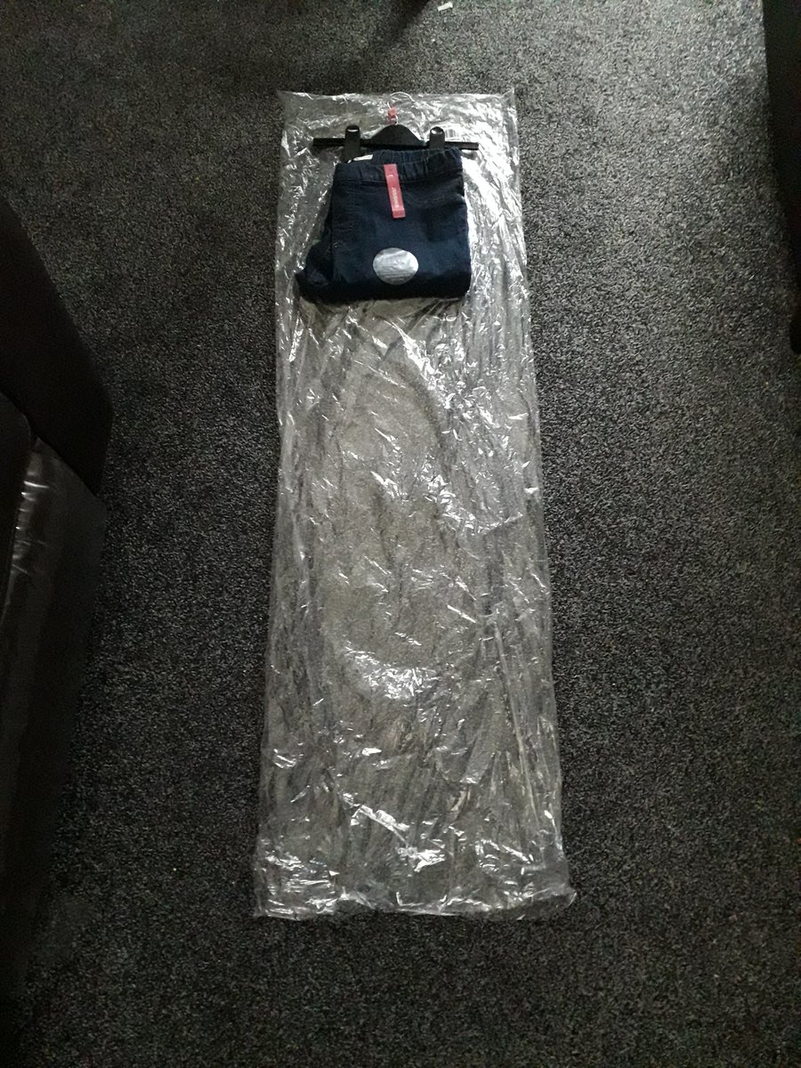 SnaefellSoaps's tweet photo. @sainsburys How can you justify this much plastic for a pair of jeggings? Hanger also completely unnecessary for this item. Not impressed. https://t.co/rpETDUfWPO