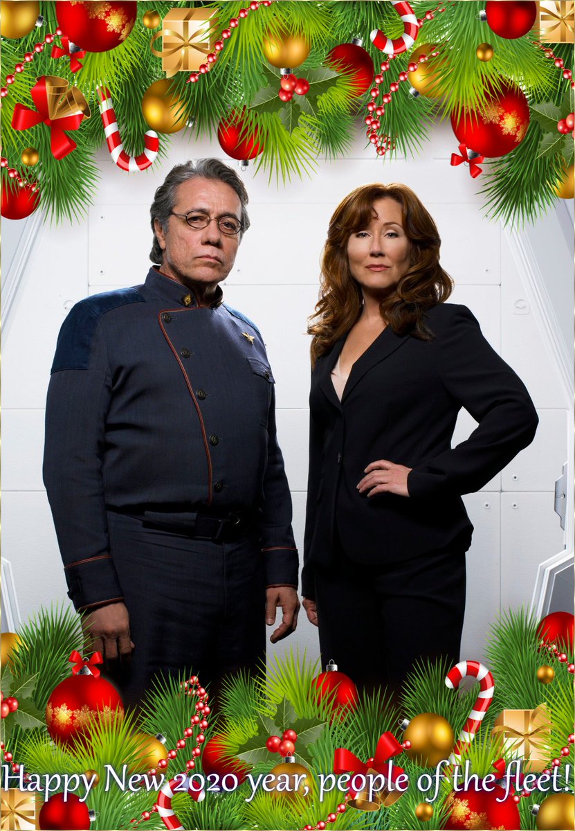 L67rus's tweet photo. Happy New Year, my friends! I wish you prosperity, fulfillment of all desires, peace of mind and well-being in every way!
@MaryMcDonnell10 #BSG #LauraRoslin #AdmiralAdama @edwardjolmos #HappyNewYear2020 #MaryGirls https://t.co/xYWzmZsPmp