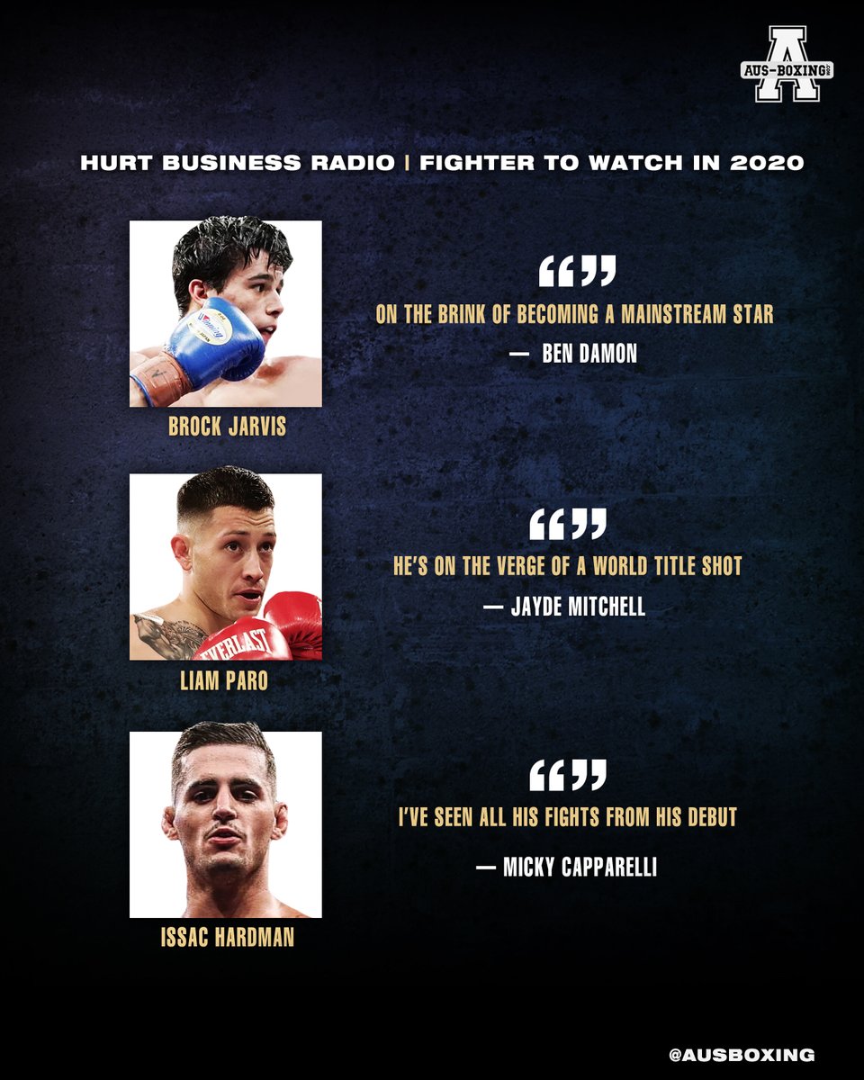 ausboxing's tweet photo. The team, led by @ben_damon, @jmitch_boxing and @mickycapparelli gave us their fighters to watch in 2020.

Listen 👉 https://t.co/fxarVAIRXA
Subscribe🎙https://t.co/FALov9MZQh 

#ozboxing #boxing https://t.co/3pDM8TGA7R