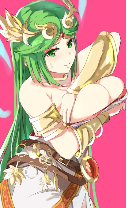 大きすぎて収まらないパルテナ様 #スマブラSP 