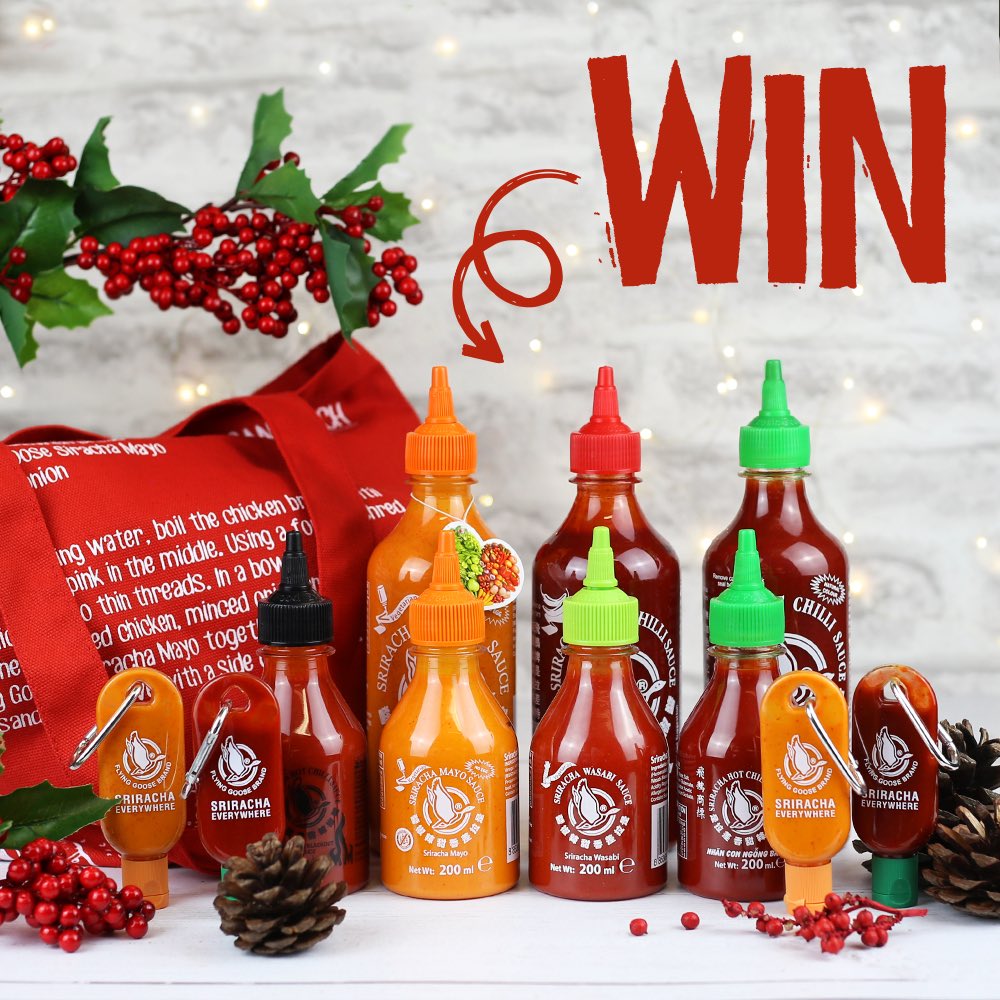 Sriracha_FG's tweet photo. FOLLOW + RT for your chance to #WIN this bumper bundle of #Sriracha goodies! 

For another chance to win, enter the #competition on our Insta! 

Competition closes 02/01/20, good luck 👍 https://t.co/rQZYXqN6m9