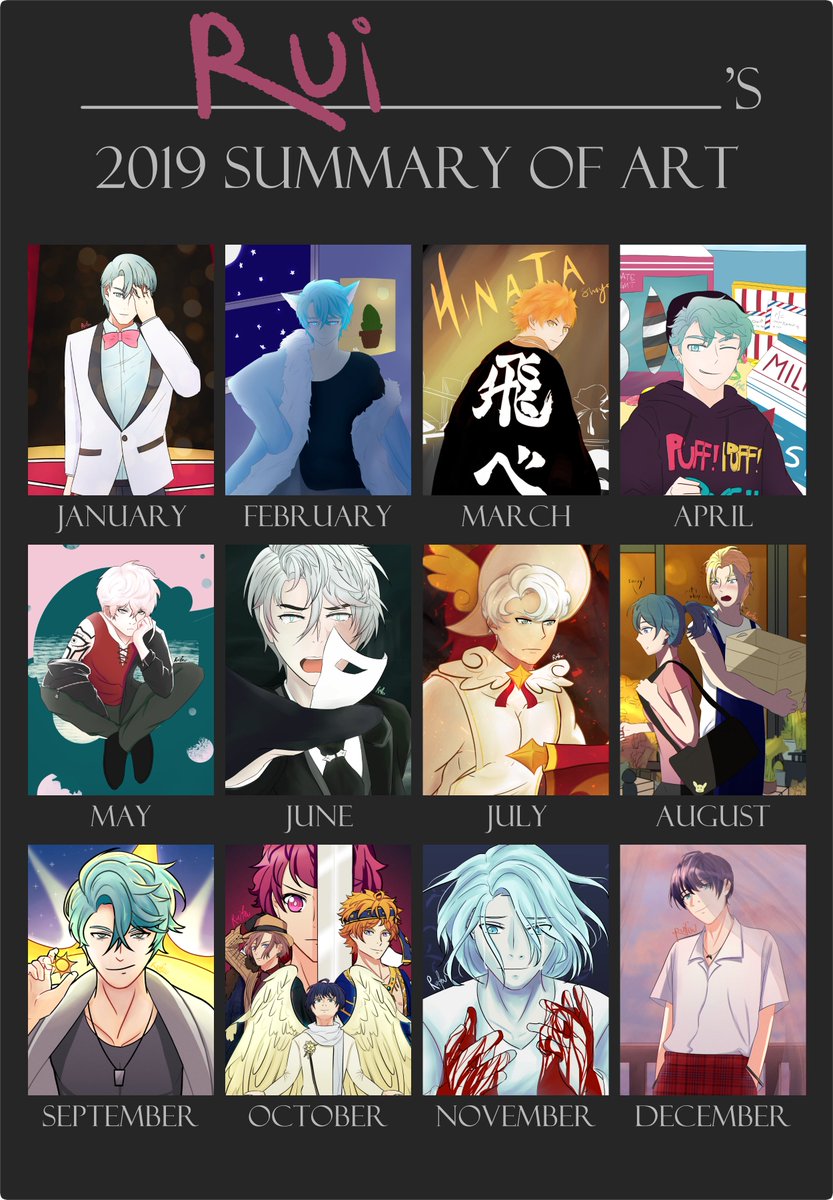 ruifeu_'s tweet photo. my second year of digital art

template: https://t.co/MxwOYrA5o3

#artsummary2019 #summaryofart2019 #Artof2019 https://t.co/sTCWkwzhES