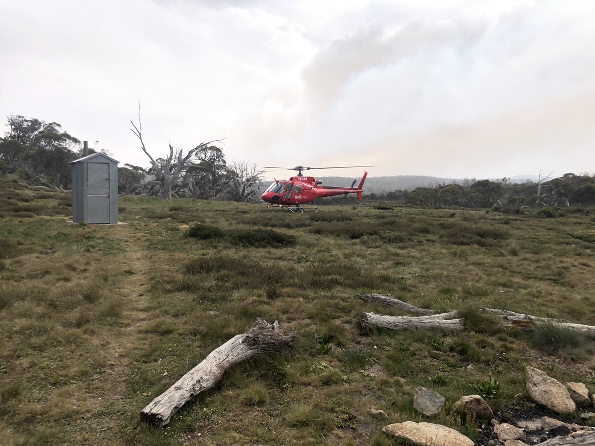 I was at a remote hut called Mackay’s Hut and knew the shit had hit the fan, so to speak, when it was raining black leaves and I saw this plume behind the outhouse. A fire came 80 km overnight from well beyond the mts. God bless Ian the NPWS guy and his pilot  #AAWT