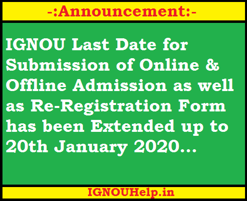 IGNOUHelp_in's tweet photo. IGNOU Admission &amp; Re-Registration Last Date Extended. #IGNOUHelp #IGNOU https://t.co/x9YJQmWYga