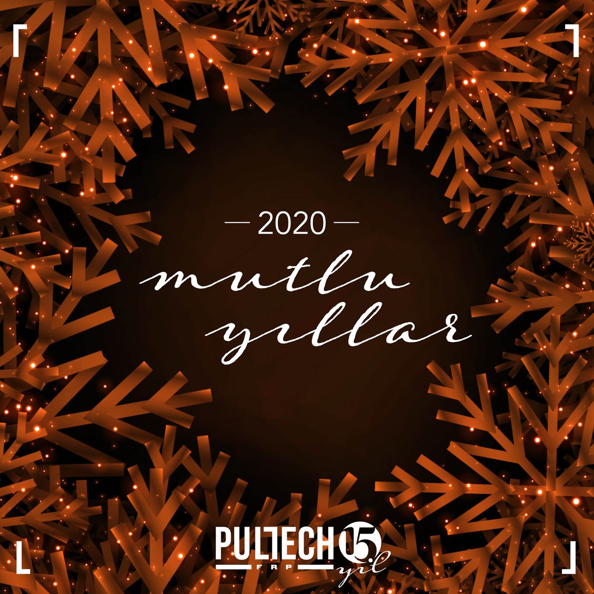PulFrp's tweet photo. Yeni yılın sağlık, mutluluk, başarı ve bol kazanç
getirmesi dileğiyle. Neşe dolu yıllar!❄
#pultech #korozyonkontrolaltında #2020 #mutluyıllar https://t.co/IStDRVTf1d