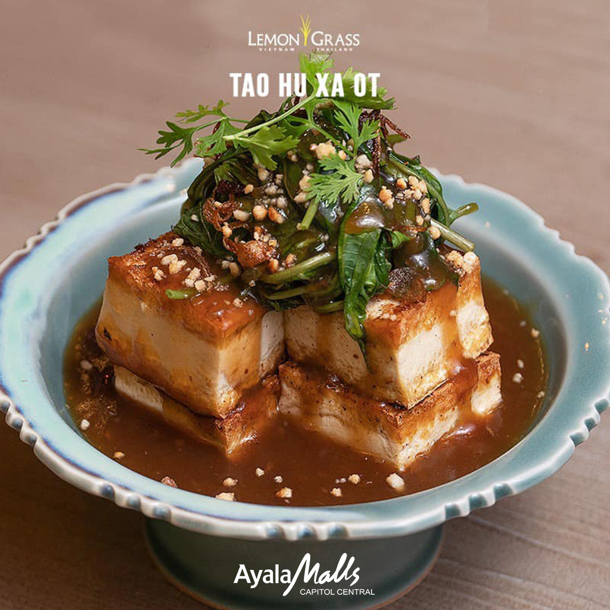ayalamallsbcd's tweet photo. Delicious and guilt-free flavors await you with Tau Hu Xa Ot—Pan-fried Tofu with Lemon Grass sauce. Dig in at Lemon Grass, 1st Floor. 

#AyalaMallsCapitolCentral
#HeartOfBacolod
#AwakenAmazing https://t.co/PmJHpJyHEW