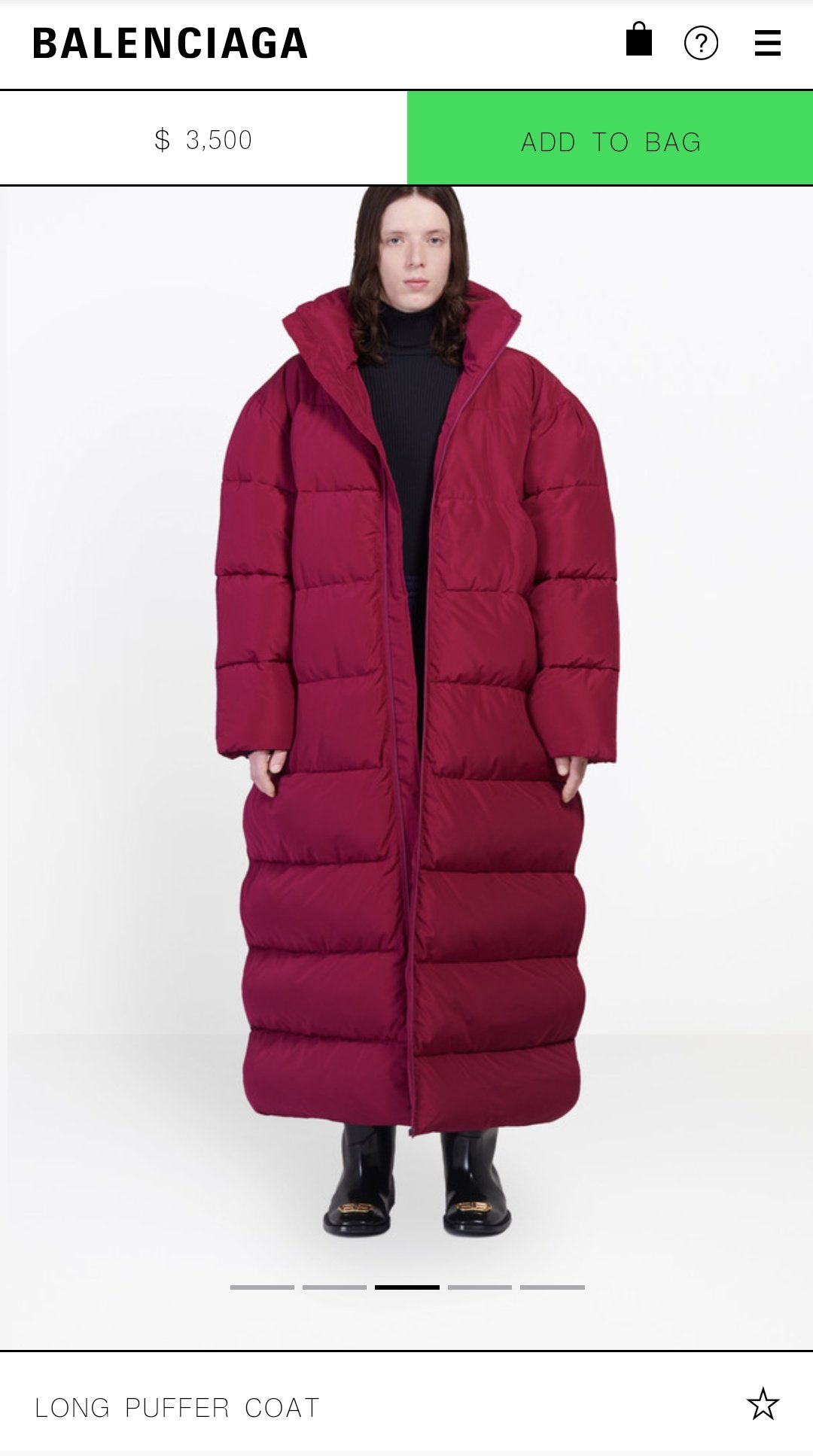 Balenciaga's Puffer Coat Is Football Gone Luxe