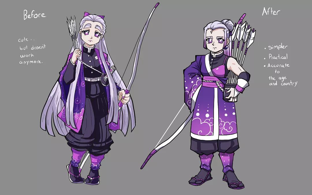 I Decided to change the desing of my KNY oc for something more practical and interesting. #kimetsunoyaiba #knyoc 