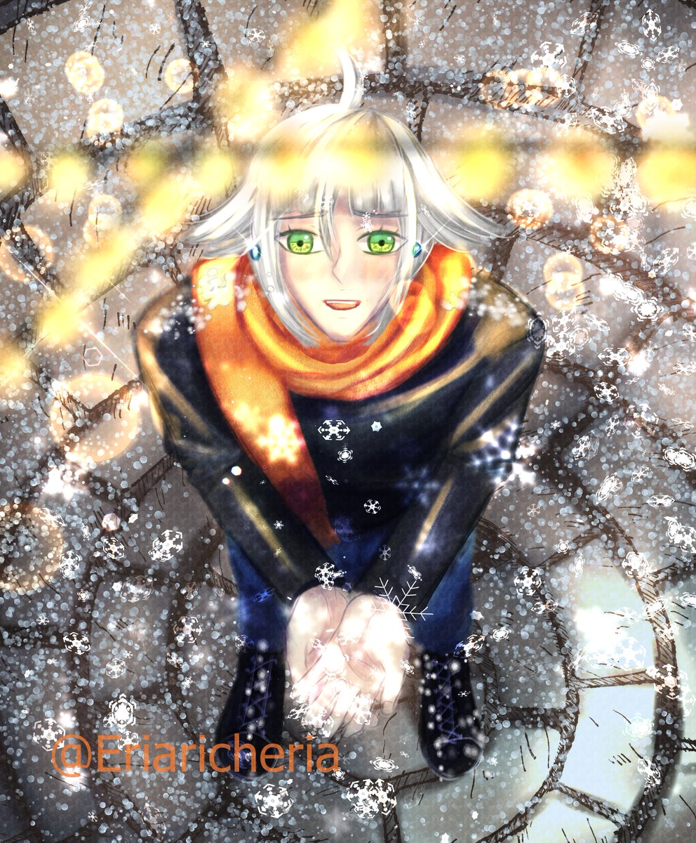 Ari4000's tweet photo. This is a Secret Santa for someone on DA. 
#Secretsanta2019 #secretsanta #christmas #animeart #kawaii #digitalart #Digital #snow https://t.co/VEAFLGZfG8