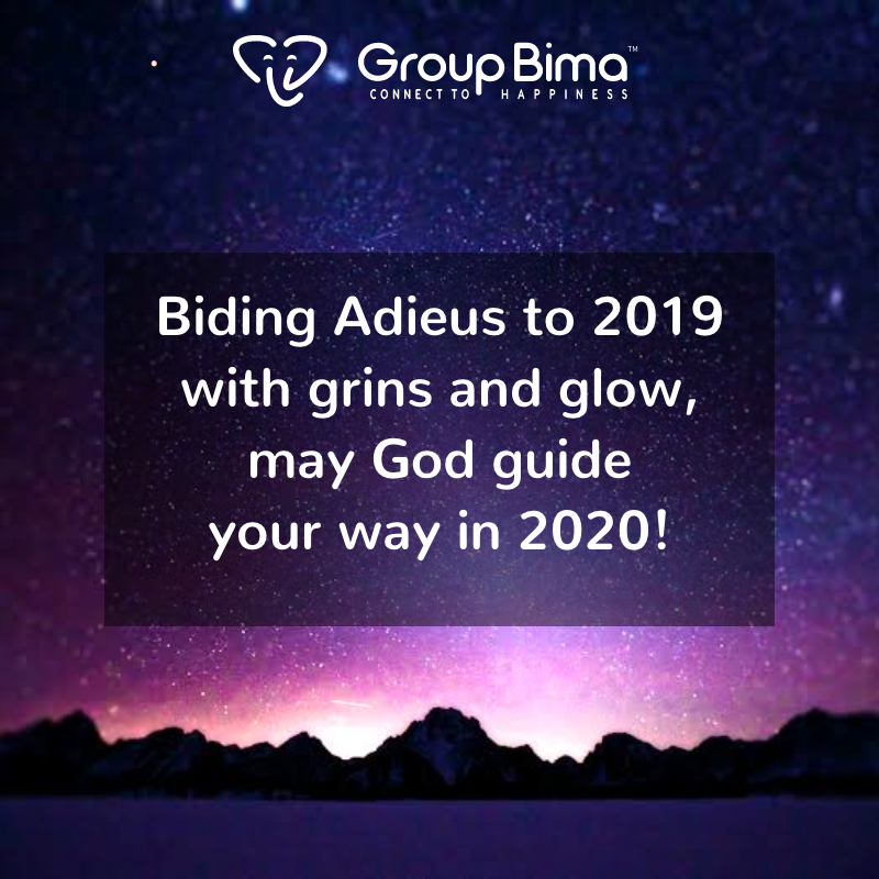 GrpBima's tweet photo. Biding Adieus to 2019 with grins and looking forward to making new memories in the coming year.
#BidingAdieus #Bye2019 #Groupbima #ConnnectToHappiness https://t.co/XRz4D7oS5B