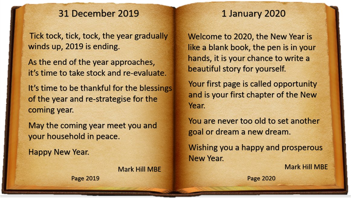 Tick, tock, tick, tock, the year gradually winds up, 2019 is ending.

As the end of the year approaches, it's time to take stock and re-evaluate.

Wishing you a happy and prosperous #NewYear2020