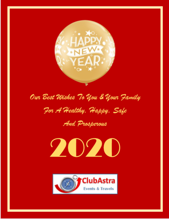 ClubAstra's tweet photo. #ClubAstra wishes all its clients, patrons &amp; followers Safe &amp; Happy #traveling in #NewYear2020 
#eventplanner #events #travel #conferences https://t.co/OEpDksM2To