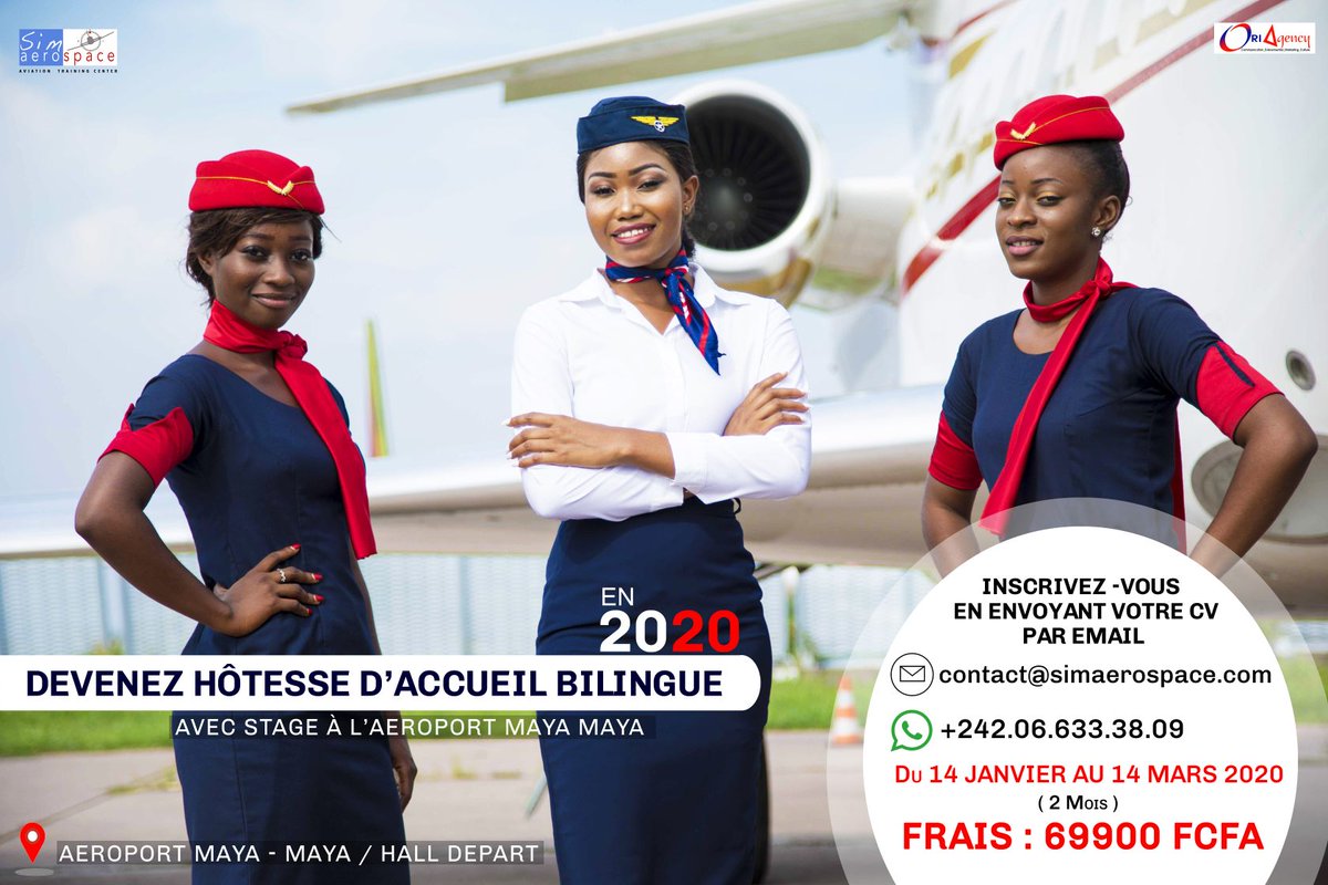 SimAerospace's tweet photo. Vous êtes jeune, et vous souhaitez devenir une fille financièrement indépendante en 2020.
Réalisez votre rêve en devenant hôtesse d'accueil bilingue en 2 mois.
NB: Places limitées. #ChezMoiAuCongo https://t.co/E2X1zI3V08