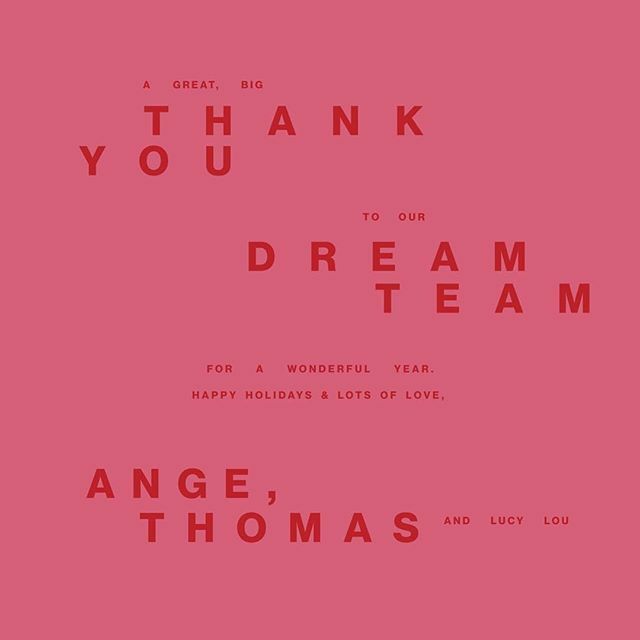 UmencoTalent's tweet photo. A great, big thank you to our dream team for a wonderful year. 
Happy holidays and lots of love, 
Ange, Thomas and Lucy Lou
#thecompanywekeep @umencotalent https://t.co/NLTEtATa12 https://t.co/IT05Wvhfv1