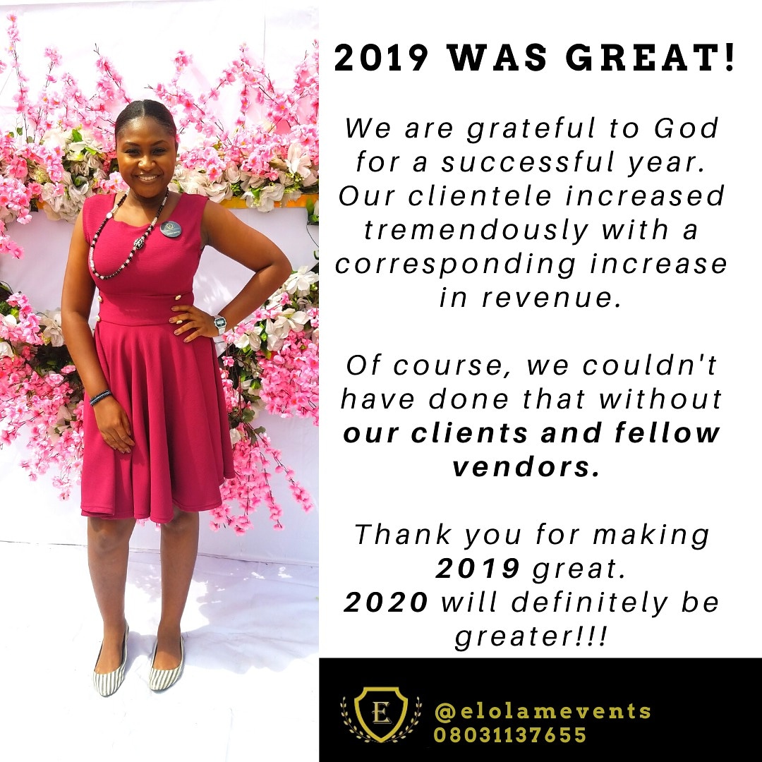 It's day 365 of 365 days in 2019.
God has been faithful to the @elolamevents family.
We say a big thank you to everyone who made 2019 a success for us.   God bless you real good.

See you all in 2020!✌️
#elolamevents #elolamushers #eventcoordinators #ushers #waiters #2020NewYear