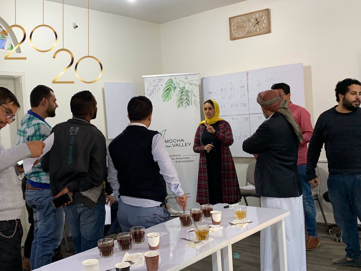 MokhaValley's tweet photo. Today at #MochaValley we conducting a #CuppingSession for five #Coffee samples ( Haimi,Two Anisi,Harazi,and Colombi ) . We wanted to celebrate the new year with the grace of coffee, and it’s going to be an annual session for starting each new year.
#newyear2020
#Coffee https://t.co/tizoEhBDX6