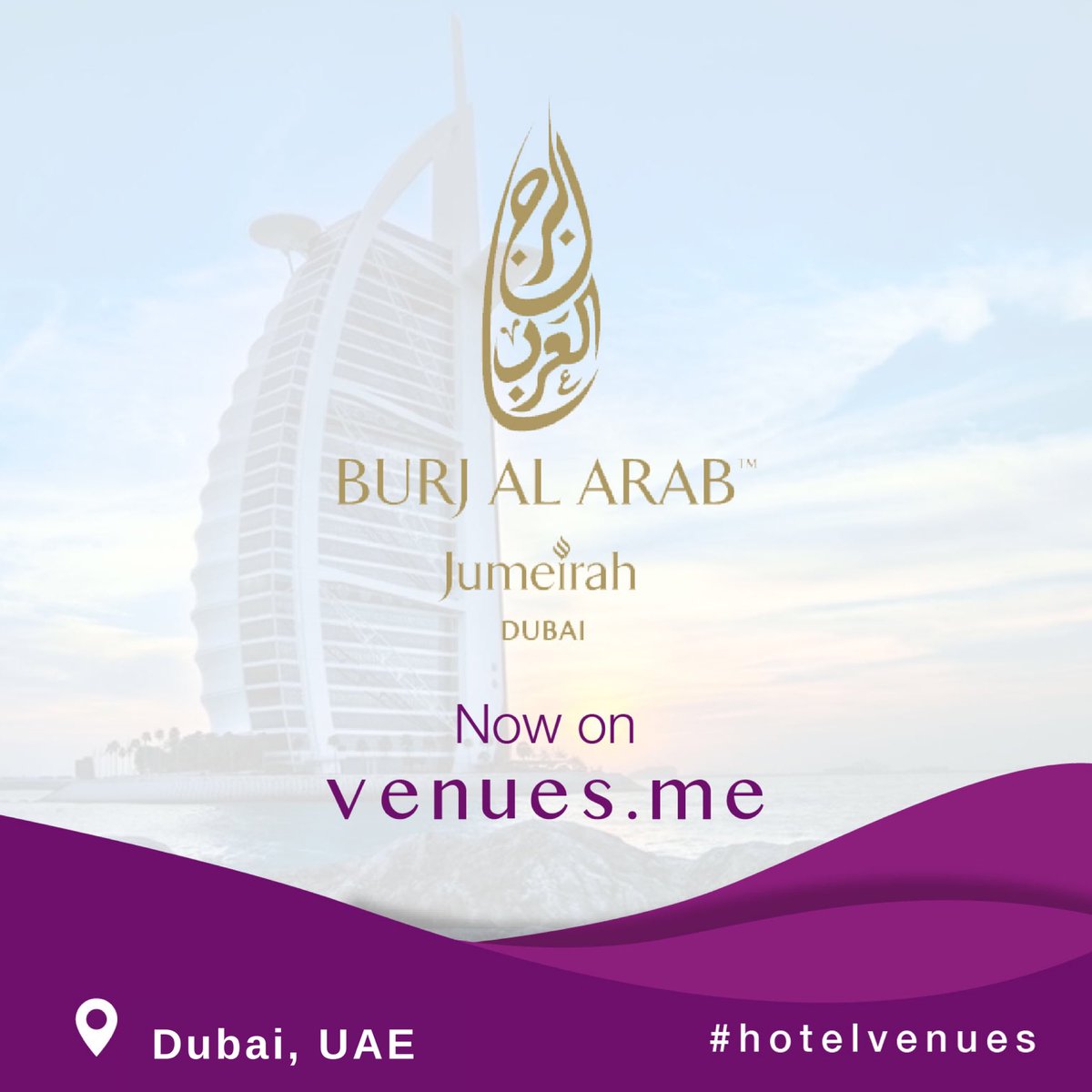 MEVenues's tweet photo. From Dubai, welcoming Burj Al Arab on https://t.co/Yd3fv7rnLu #Dubai #burjalarab 
.
.
.
من دبي...نرحب بإنضمام فندق برج العرب. #أفضل_سعر #قاعة_فندق #دبي #برج_العرب #جميرا https://t.co/tniNhddspz