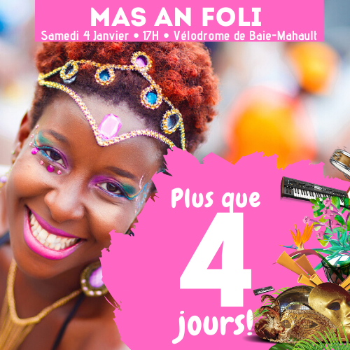 masanfoli's tweet photo. #MasAnFoli | Bientôt le décompte du nouvel an ! Mais d'ici minuit, le décompte du MAS AN FOLI se poursuit 🎭😃 https://t.co/pDz5rhnaNu https://t.co/ivMd4tKO2T