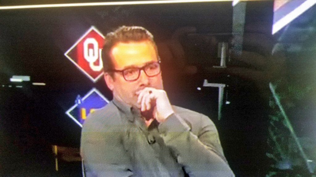 BHollandSports's tweet photo. The best part of the #LSUvsOU game??
The disbelief in the eyes of @TomLuginbill & @LRiddickESPN after the Joe Burrow to Terrace Marshall play in the 1st Quarter
(Also, the mood from Tiger fans 😂😂)
#LSU https://t.co/jaJPoBgcGQ