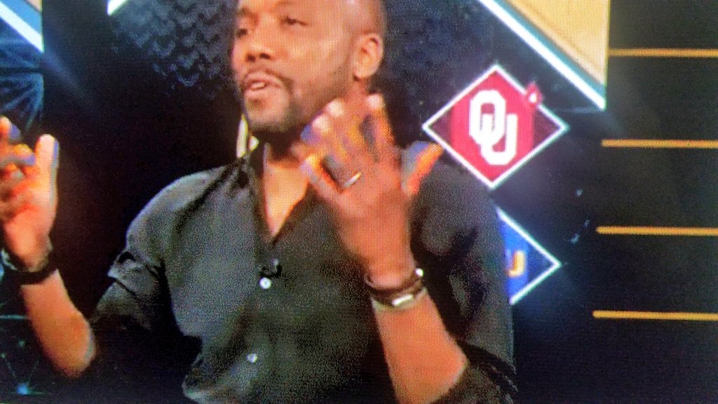 BHollandSports's tweet photo. The best part of the #LSUvsOU game??
The disbelief in the eyes of @TomLuginbill & @LRiddickESPN after the Joe Burrow to Terrace Marshall play in the 1st Quarter
(Also, the mood from Tiger fans 😂😂)
#LSU https://t.co/jaJPoBgcGQ