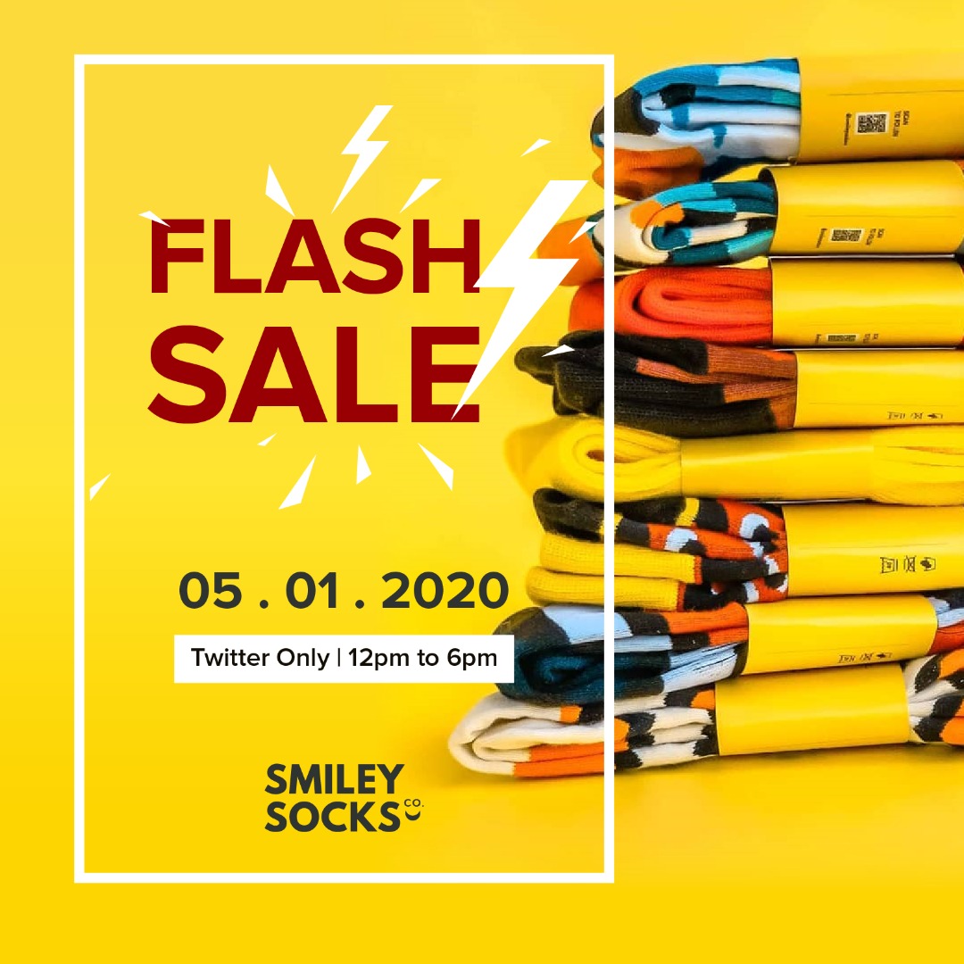 smileysocksco_'s tweet photo. Due to the number of requests we got on twitter during our last #PopupwithInstall, we have decided to have our first #SmileyFlashsale on Twitter. On the 5th of January, join us for the New Year flash sale. Each pair of socks will be going for N1,000. https://t.co/2uwkeKnjef
