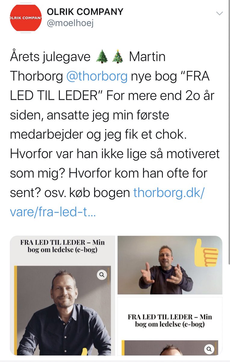 moelhoej's tweet photo. Bedste tweet fra Olrik Company @moelhoej i december måned 501.325 som har set disse med Martin Thorborg @thorborg og Ricky Gervais @rickygervais Godt nytår @Twitter #dkmedier #martinthorborg #RickyGervais #supernature #startup #iværksætter #SoMe Happy New Year #olrikcompany 🥂 https://t.co/51F8ZwF2PL